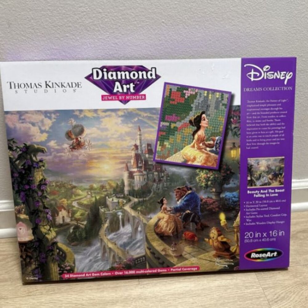 RoseArt Disney Thomas Kinkade Diamond Art Painting Kits beauty and the beast